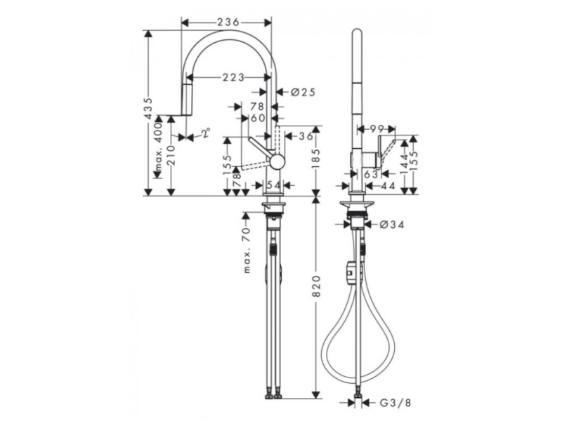 Купить Смеситель Hansgrohe Talis M54 для кухонной мойки 72802000 хром