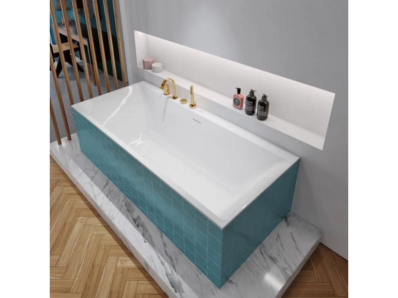 Купить UBQ180SBW2DV-01 SUBWAY 3.0 Ванна 1800x800x480, материал кварил Quaryl®, слив/перелив + ножки