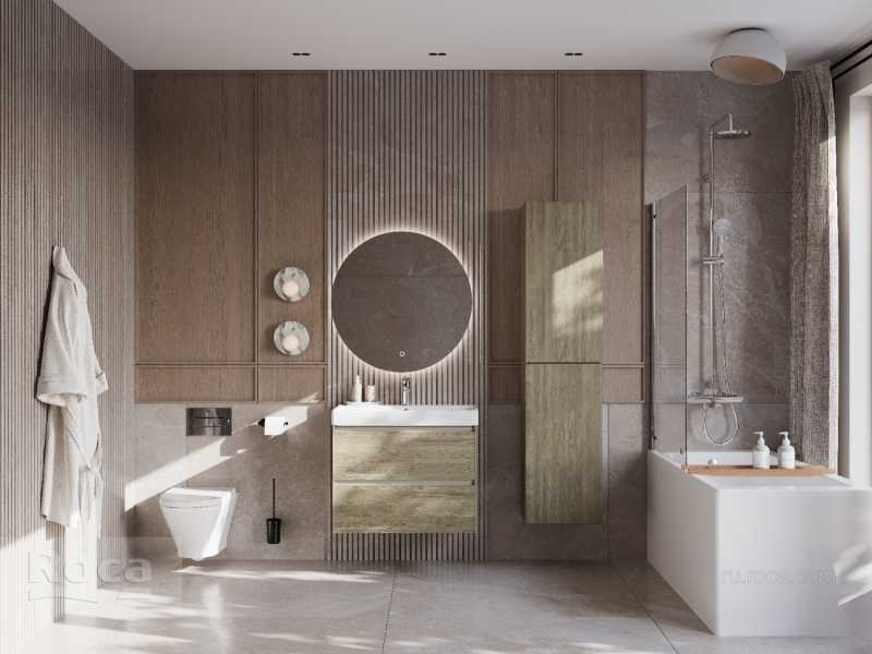 Купить 857630511 ONA модуль для раковины 800 мм, 785x450x565 мм, с 2 ящиками, темный вяз