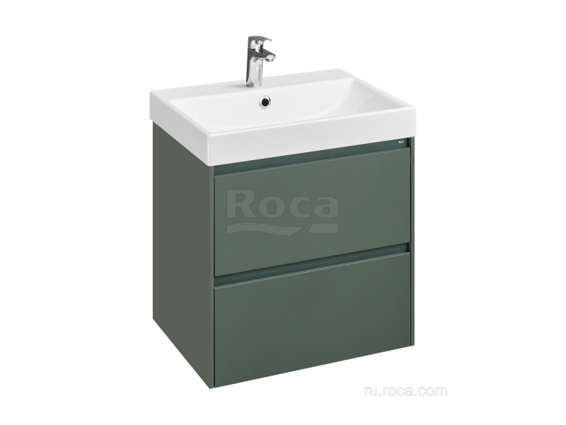 Купить Тумба под раковину Roca Ona 80см 857630513, зеленый матовый