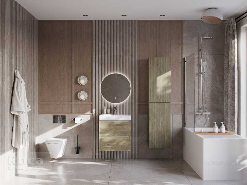 Купить 857613511 ONA модуль для раковины 600 мм, 585x450x565 мм, с 2 ящиками, темный вяз