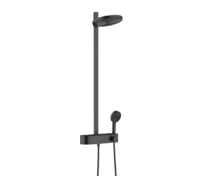 Душевая система Hansgrohe Pulsify S Showerpipe 260 2jet с термостатом для ванны 24240670, матовый черный