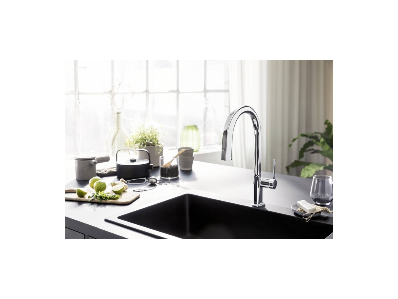 Купить Смеситель для кухонной мойки с вытяжным изливом Hansgrohe Aqittura 76803800