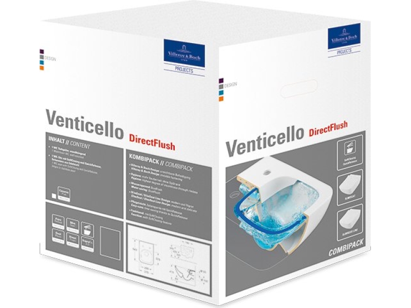 Купить Унитаз подвесной Villeroy & Boch Venticello 4611RL01 белый