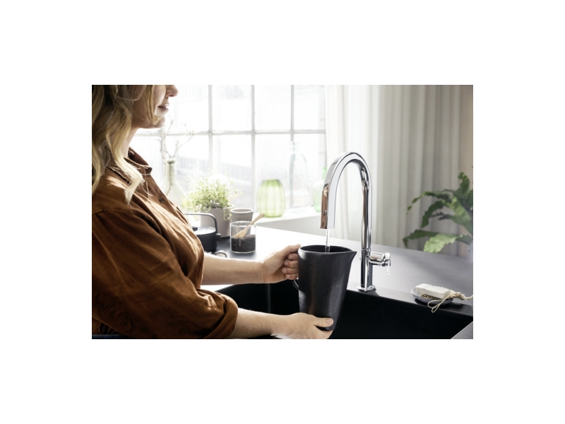 Купить Cмеситель для кухни с вытяжным изливом Hansgrohe Aqittura M91 210 1j с подключением к фильтру питьевой воды 76803000