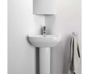 T471101 Ideal Standard i.life A Угловой умывальник для рук 45x41 см, с отверстием под смеситель, с отверстием перелива, без крепежа