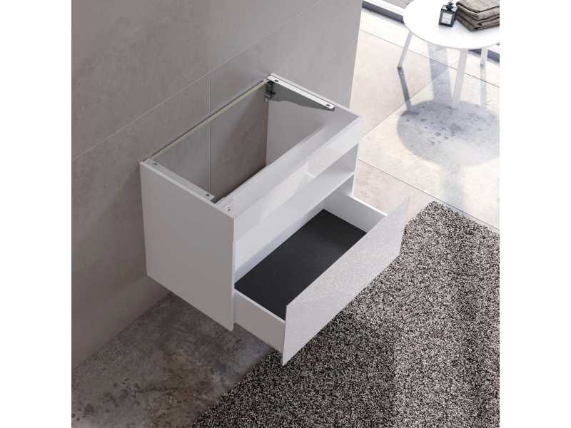 Купить 32862300100 STAGELINE Тумба под умывальник 800x625x490 mm, подсветка,розетка+USB/USB-C. 1 выдвижной ящик, пластиковый сифон 1 1/4 x 32, белый/белый