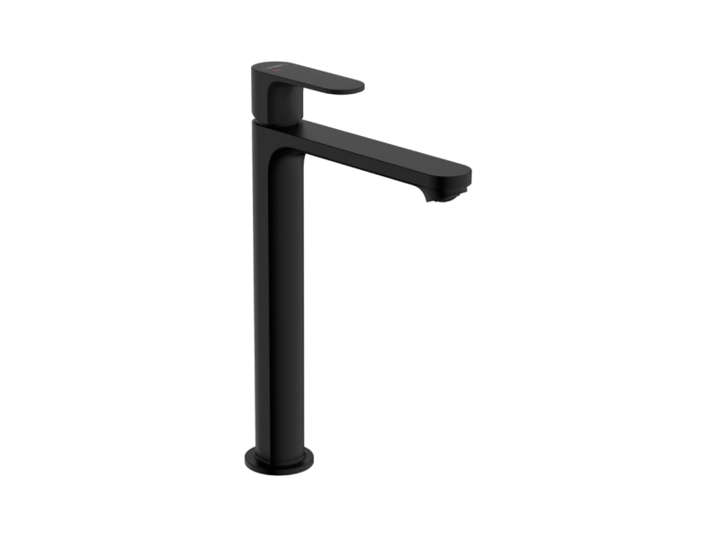 Купить Смеситель для накладной раковины Hansgrohe Rebris S 240 CoolStart со сливным гарнитуром, черный матовый 72580670