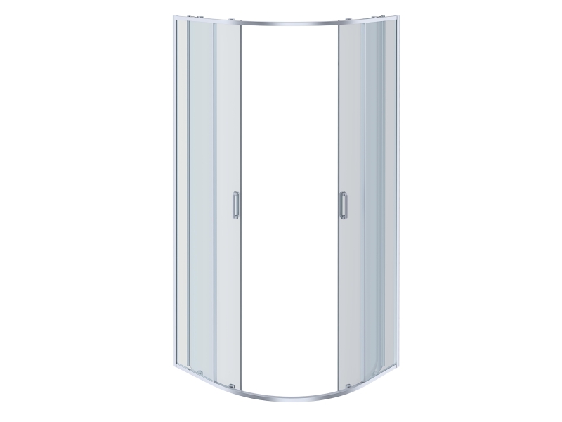 Купить AQ ARI RO 09020BL Душевой уголок 1/4 круга, двери раздвижные 900x900x2000, профиль черный, стекло прозрачное