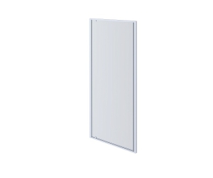 AQ NAA 6211-90В Душевая дверь, распашная 900x2000 профиль черный, стекло прозрачное
