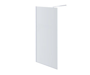 AQ WIW 10020BL Душевая перегородка Walk in с держателем 1000x2000 профиль черный, стекло прозрачное