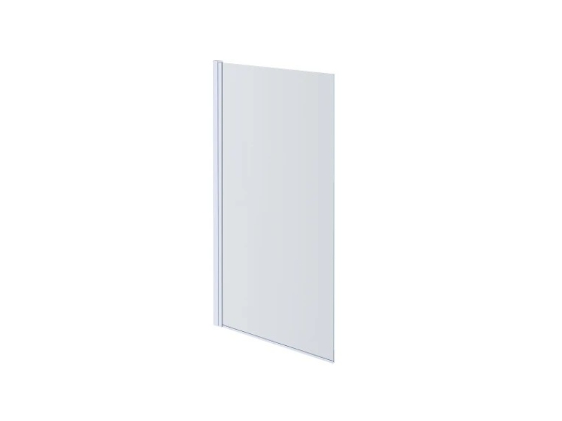 Купить AQ DEL SBA 08015BL Шторка на ванну, одноэлементная, поворотная 800X1500 профиль черный, стекло прозрачное