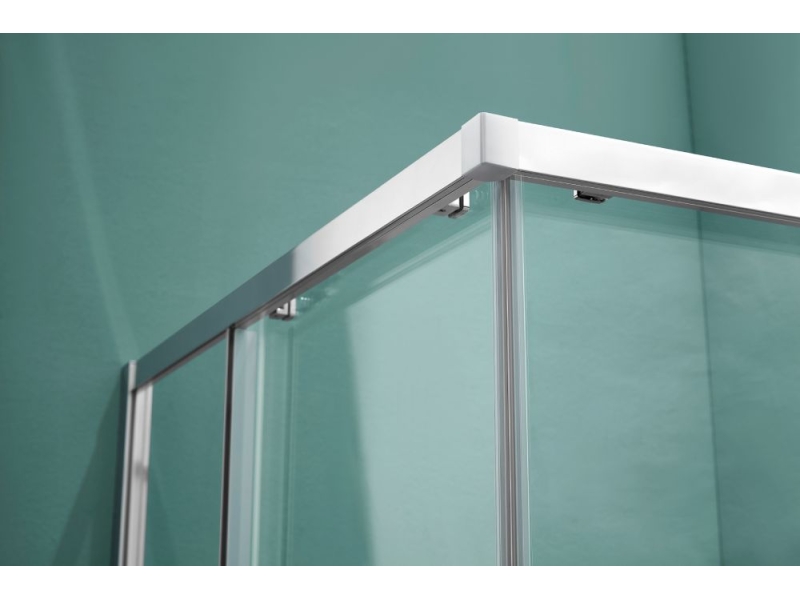 Купить AQ NAA 1142-90 Душевой уголок квадратный, двери раздвижные 900x900x2000 профиль хром, стекло прозрачное