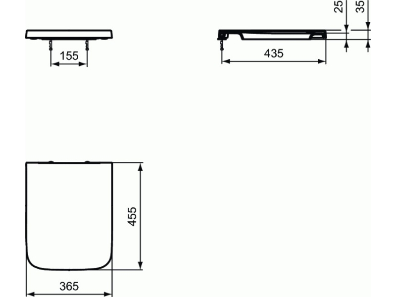 Купить T392701 BLEND CUBE Сиденье и крышка стандарт, тип wrapover, дюропласт, легкосъемное (шарниры Easy Take Off), с функцией плавного закрытия