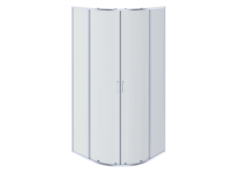 Купить AQ ARI RO 10020BL Душевой уголок 1/4 круга, двери раздвижные 1000x1000x2000, профиль черный, стекло прозрачное