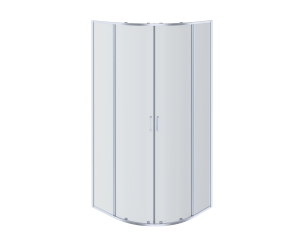 AQ ARI RO 10020BL Душевой уголок 1/4 круга, двери раздвижные 1000x1000x2000, профиль черный, стекло прозрачное