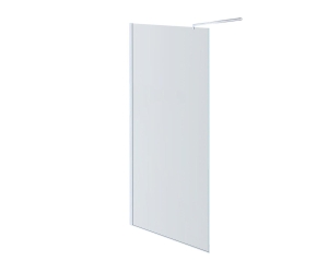 AQ NAG 6310-100 Душевая перегородка Walk in, с держателем 1000x2000 профиль черный матовый, стекло прозрачное с черным принтом