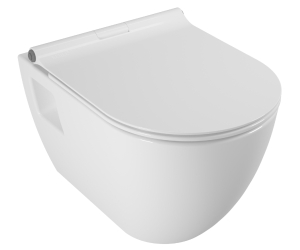 Унитаз подвесной SEREL Smart, безободковый, с тонким сиденьем с микролифтом, SM46SL