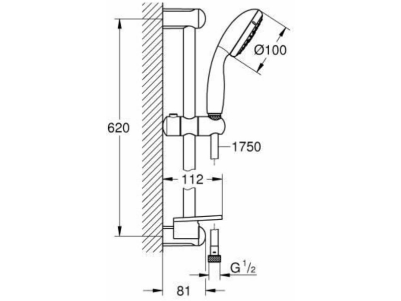 Купить Душевой гарнитур Grohe New Tempesta 27927001