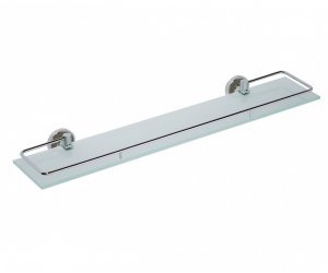 Полка стеклянная Bemeta Trend-i 104102208b 60 x 13 x 5.2 см с рельсами, хром, черный