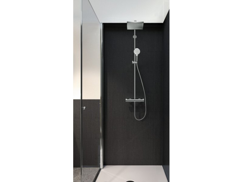 Купить Душевая стойка Hansgrohe Crometta Е 240 1jet Showerpipe 27271000 240 мм (хром) с термостатом