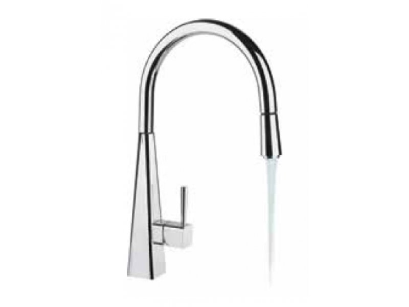 Купить Смеситель Franke JUST LIGHT, 115.0076.866, для кухни, с выдвижным изливом, с подсветкой, хром