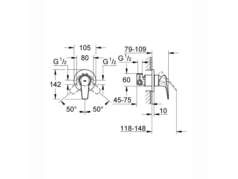 Купить Гигиенический душ Grohe BauClassic 124902