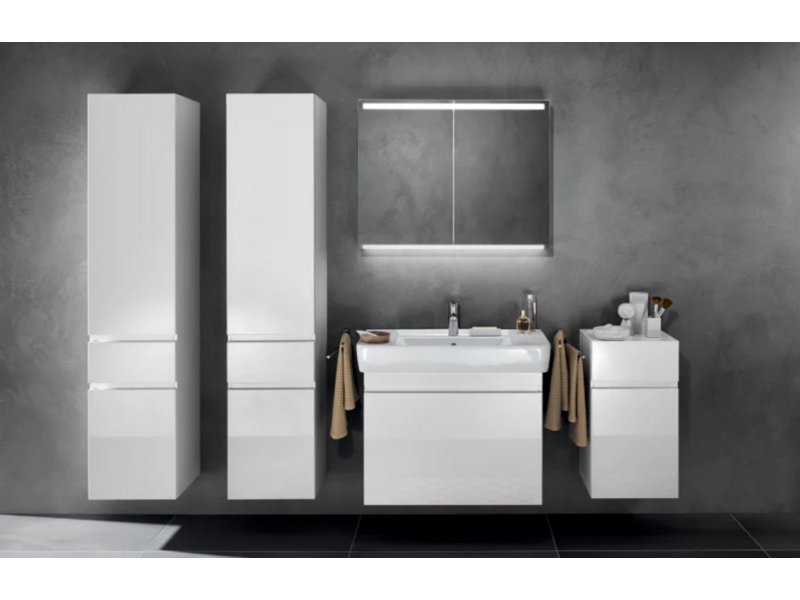 Купить Шкаф-пенал Geberit Renova Plan 869030000, 39 см, цвет белый глянцевый