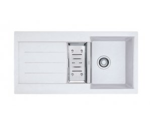 Мойка Franke JAVA JAG 651, 114.0056.263, гранит, установка сверху, оборачиваемая, цвет белый, 100*51 см