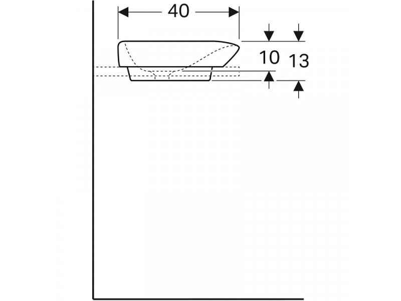 Купить Раковина Geberit myDay 245460600, 60 х 40 см, белая