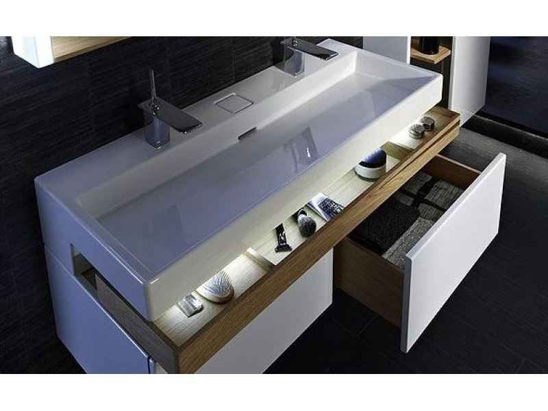 Купить Тумба под раковину Jacob Delafon Terrace 120 см, EB1188-G1C, подвесная, цвет - белый лак