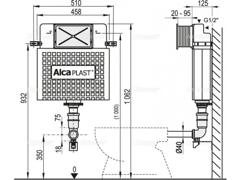 Купить Бачок для унитаза AlcaPlast A112 Basicmodul