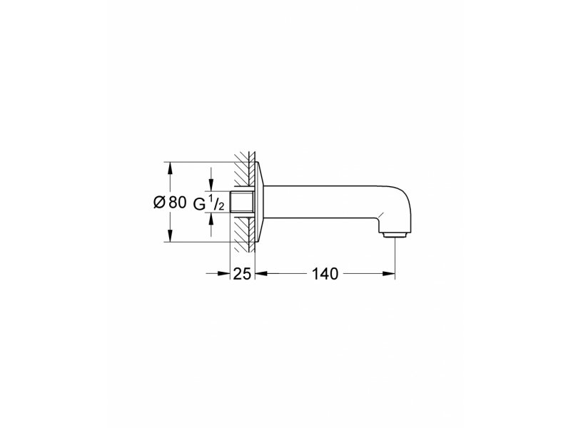 Купить Излив для ванны Grohe BauClassic 13258000, хром