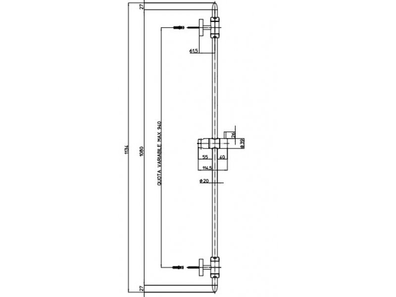 Купить Штанга для душа Bossini D59000.030 хром