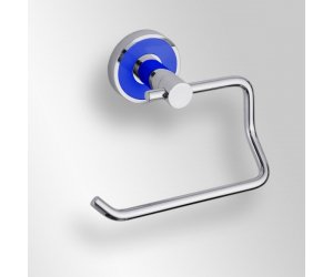 Держатель туалетной бумаги Bemeta Trend-i 104112048e 13.5 x 9 x 10 см без крышки, хром, синий