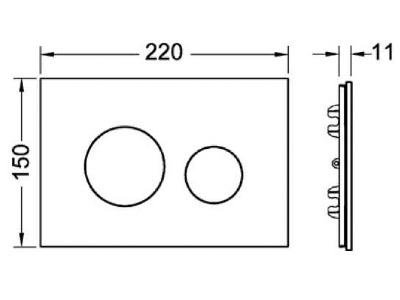 Купить Клавиша TECE Loop Modular 9 240 683, зеркало