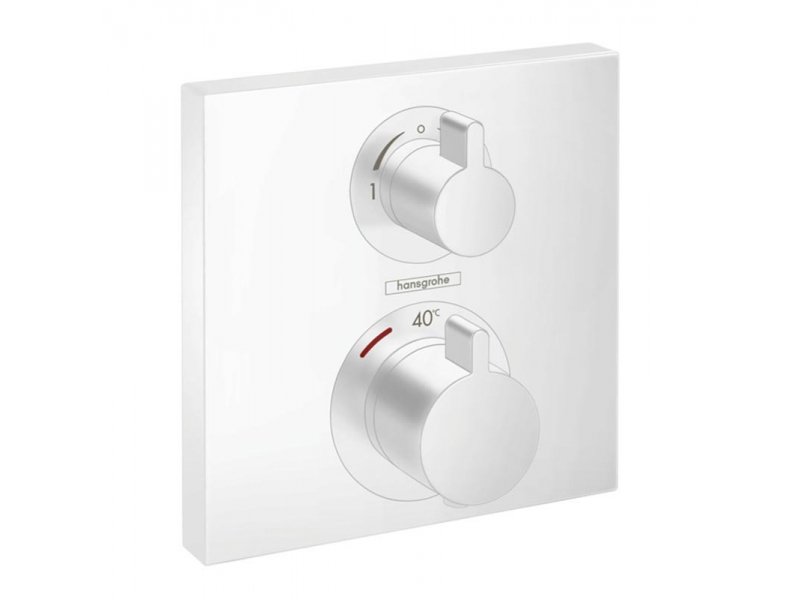 Купить Смеситель Hansgrohe Ecostat S для душа, термостатический, белый матовый, 15714700