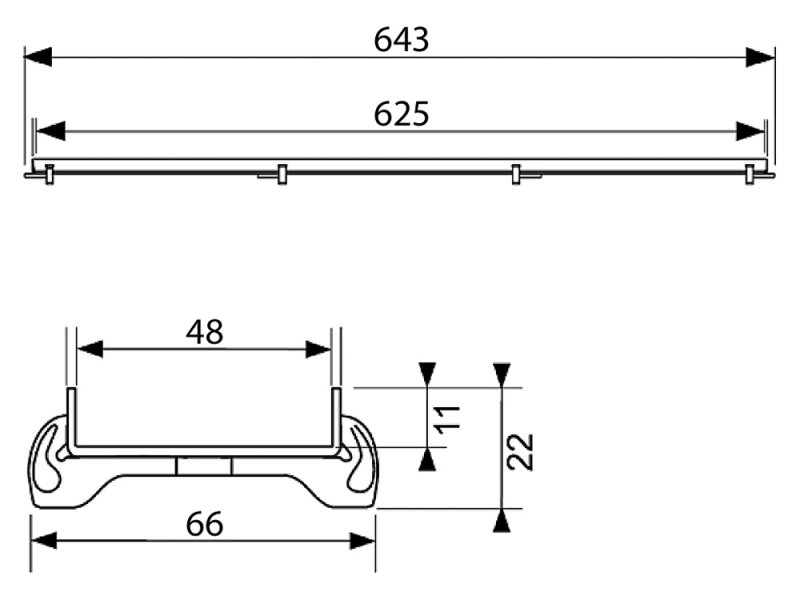 Купить Дизайн-решетка TECE Plate 600770 Drainline 70 см основа для плитки