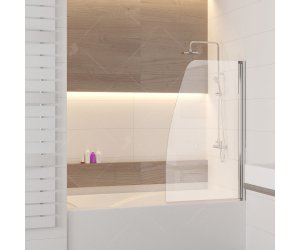Шторка на ванну RGW SC-36, 01113609-11, 90 x 150 см стекло прозрачное, хром