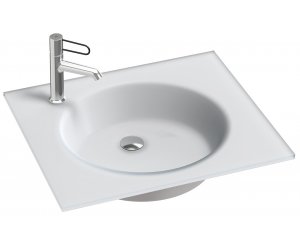 Стеклянная раковина Jacob Delafon Odeon Rive Gauche EB2560-DE1, 60 см, белый, матовый
