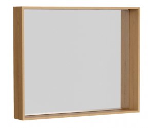 Зеркало Aqwella Basic 100 x 80 см, дуб золотой, BAS0210DZ