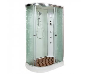 Душевая кабина Deto Em EM1512 L/R гм-эл 120 x 80 см, с крышей, с электрикой, с гидромассажем