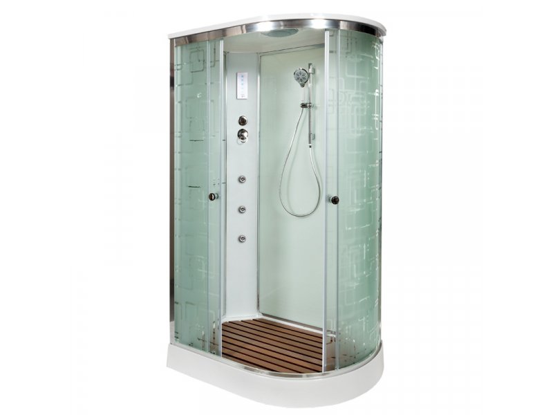 Купить Душевая кабина Deto Em EM1512 L/R гм-эл 120 x 80 см, с крышей, с электрикой, с гидромассажем