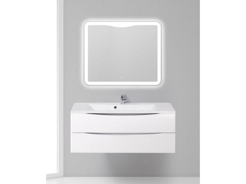 Купить Тумба под раковину BelBagno Marino MARINO-1200-2C-SO-BL-P, 120 х 45 х 55 см, Bianco Lucido - белый глянец