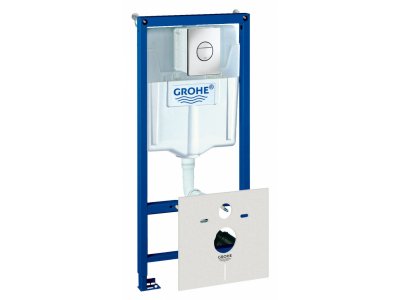 Инсталляция Grohe Rapid SL 38813001 для подвесного унитаза в комплекте с крепежом и кнопкой