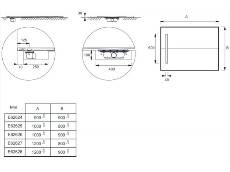 Купить Поддон Jacob Delafon Surface E62626-SS4, 100х90х3, серый антрацит