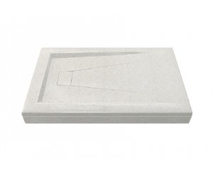 Душевой поддон Bas Атриум 120 x 80 см, Лэйси, ЛП00031, литьевой мрамор, прямоугольный, бежевый