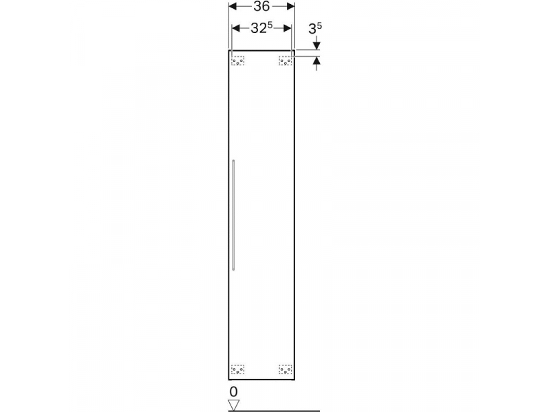Купить Шкаф-пенал Geberit iCon 841002000, 36 х 180 см, цвет натуральный дуб