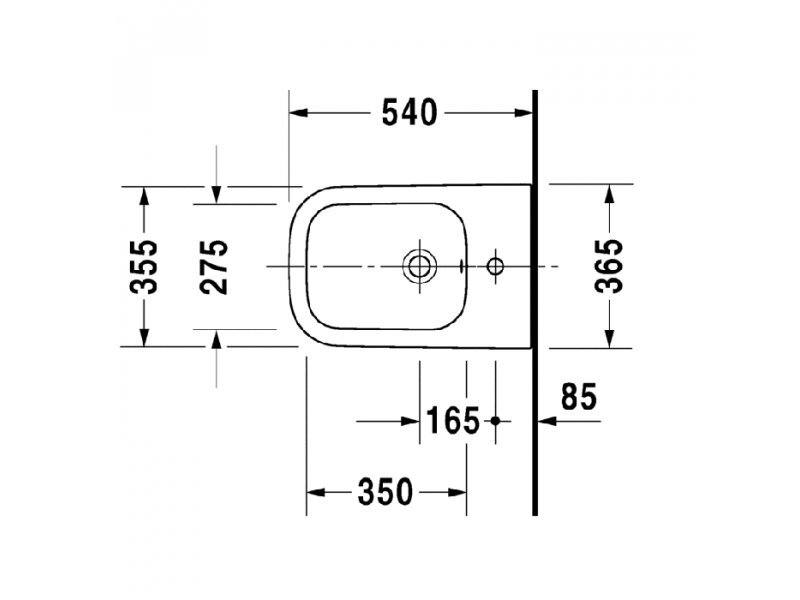 Купить Биде Duravit Happy D.2 Plus 22581513001, подвесное