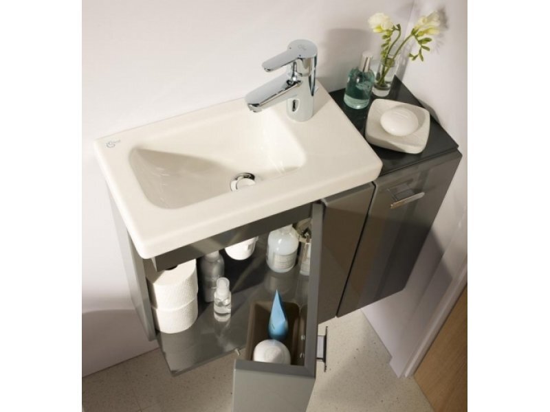 Купить Раковина Ideal Standard Connect Space 45 см, смеситель справа/слева, белый